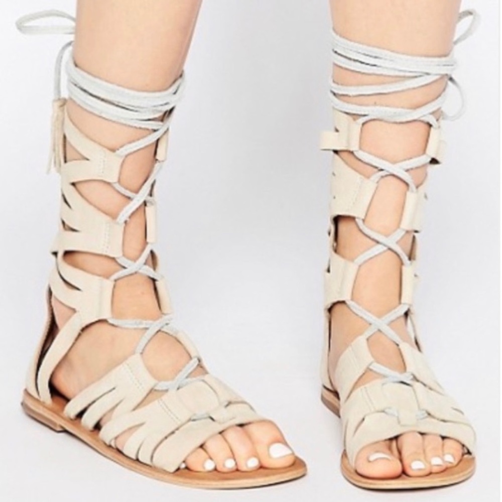 Free People Gladiator Suede Sandals size 10